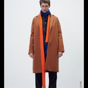 BRAND NEW ZARA LAPEL COAT - CAMEL
